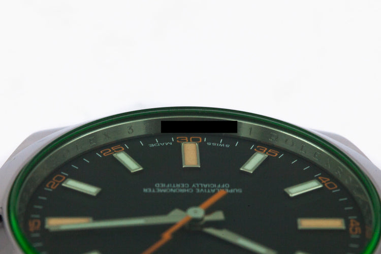 2013 Rolex Milgauss Green 116400V with Box and Papers