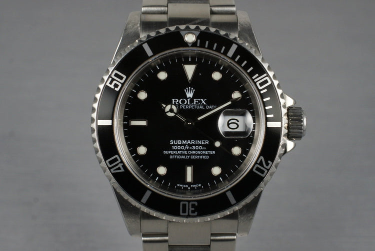 2001 Rolex Submariner 16610