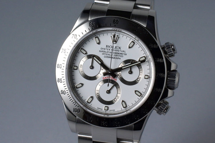 2014 Rolex Daytona 116520 White Dial with Box and Papers