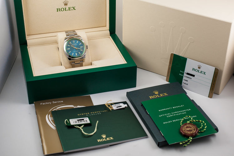 2014 Rolex Milgauss 116400GV with Box and Papers