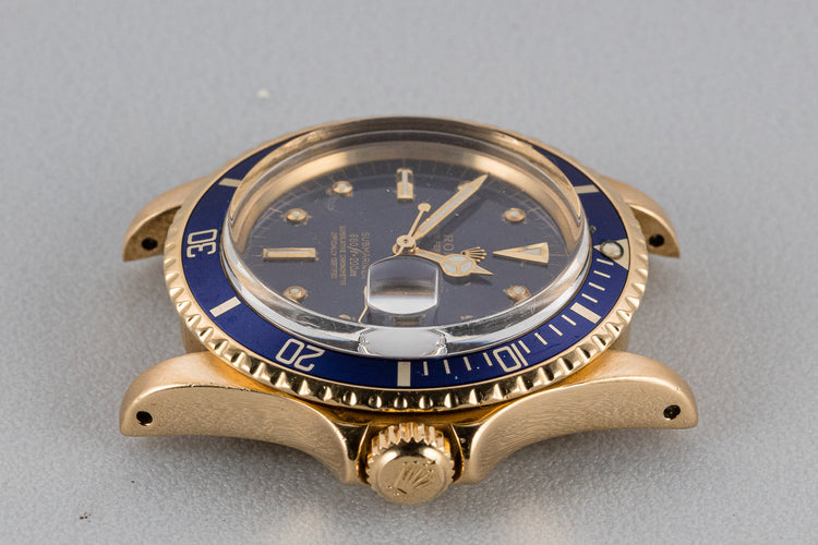 1978 Rolex 18K YG Submariner 1680 Blue Nipple Dial
