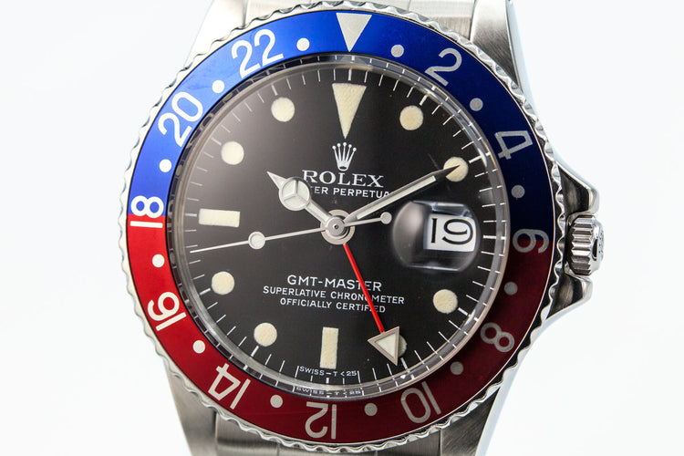 1972 Rolex GMT 1675 with Rolex Service Papers