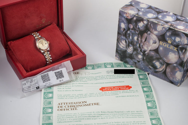 1993 Rolex Ladies Two Tone DateJust 69173 with Box and Papers