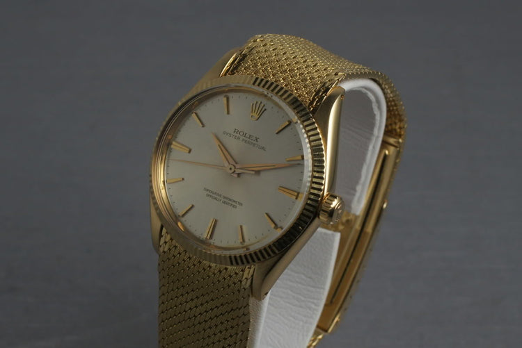 1964 Rolex Vintage Oyster Perpetual 18K 1005 with Rare Bracelet