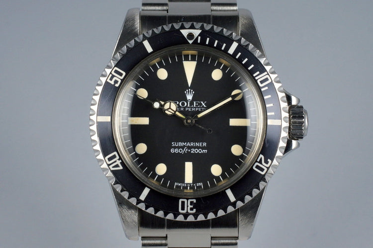 1982 Rolex Submariner 5513 Mark IV Maxi Dial