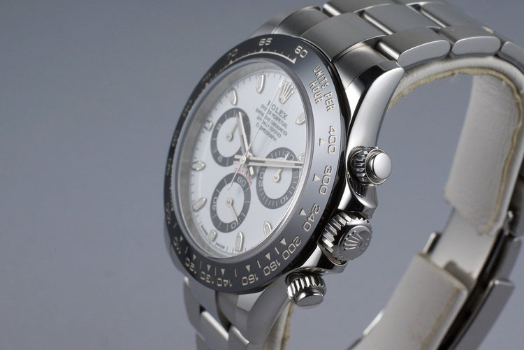 2016 Rolex Ceramic Daytona 116500LN White Dial with Box and Papers