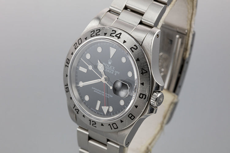 1990 Rolex Explorer II 16570 Black Dial with Box and Papers