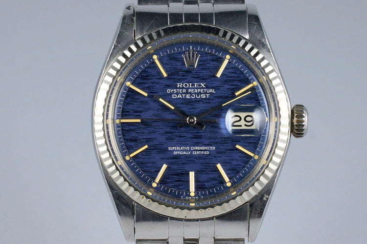 1971 Rolex DateJust 1601 Blue Mosaic Dial