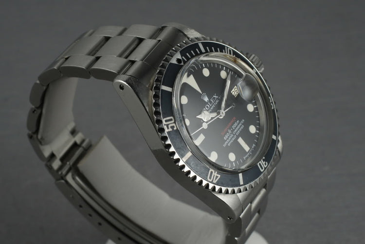 1972 Rolex Red Submariner 1680 Mark V with Faded Fat Font Insert