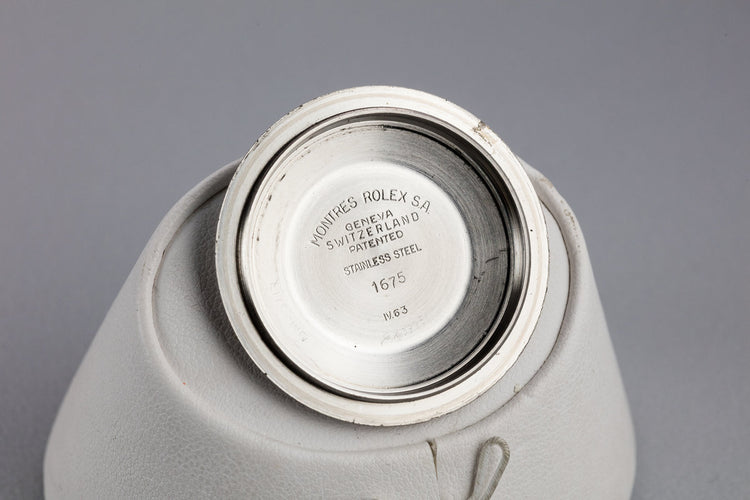 1963 Rolex GMT-Master 1675 Pointed Crown Guard Case with Gilt Dial