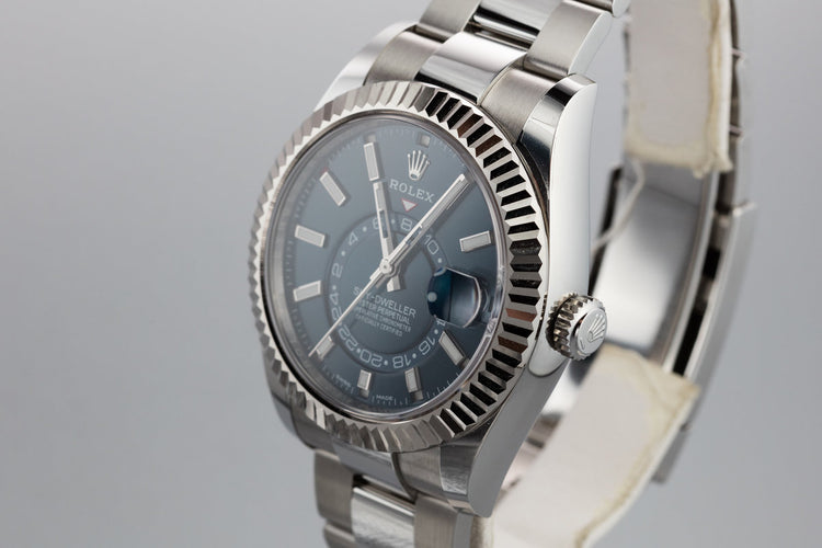 2018 Rolex Sky-Dweller 326934 Blue Dial with Box and Papers