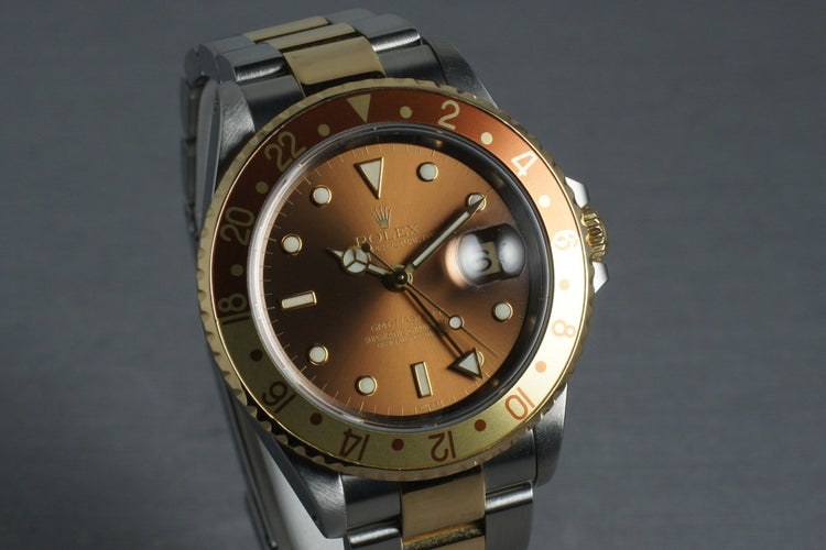 2002 Rolex Two Tone GMT Master II 16713 Root Beer
