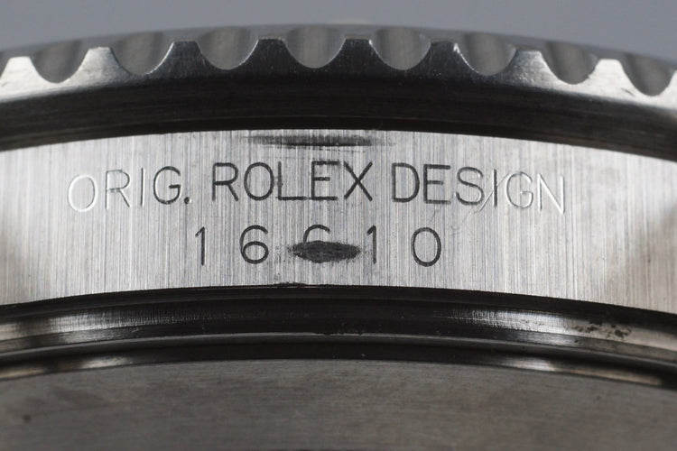 1999 Rolex Submariner 16610 with Box and Papers FULL SET