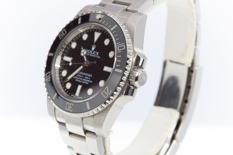 2017 Rolex Submariner 114060 No-Date with Box & Card