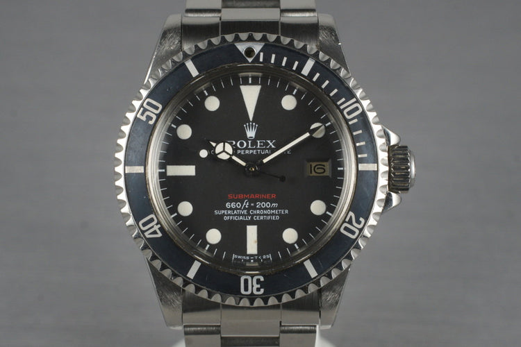 1972 Rolex Red Submariner 1680 Mark IV Dial