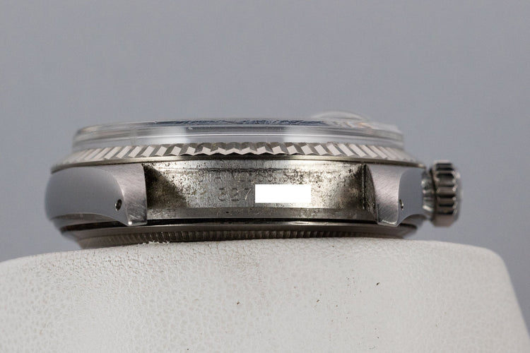 1972 Rolex DateJust 1601 with No Lume Silver Linen Sigma Dial