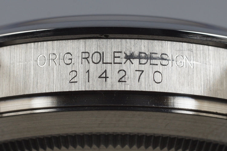 2015 Rolex Explorer 214270 with Box and Papers