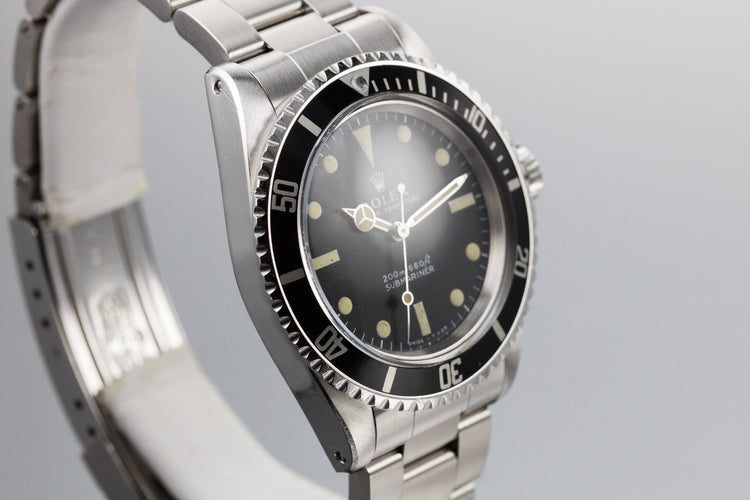 1967 Rolex Submariner 5513 with Meters First Dial with Kissing 40 Insert