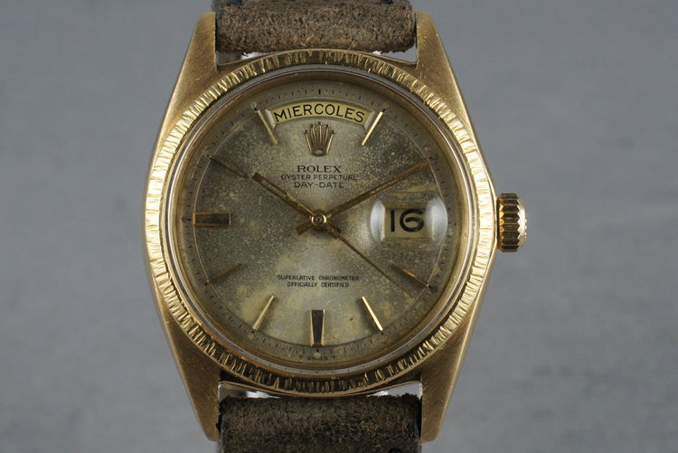 1968 Rolex 18K YG Bark President 1807