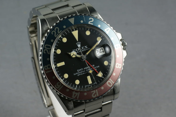 Rolex GMT 1675 with Box and Papers