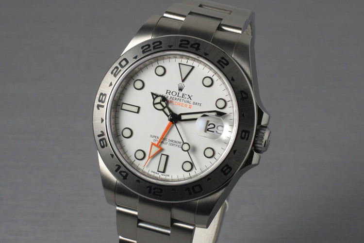 2011 Rolex Explorer II 216570 with Box and Papers