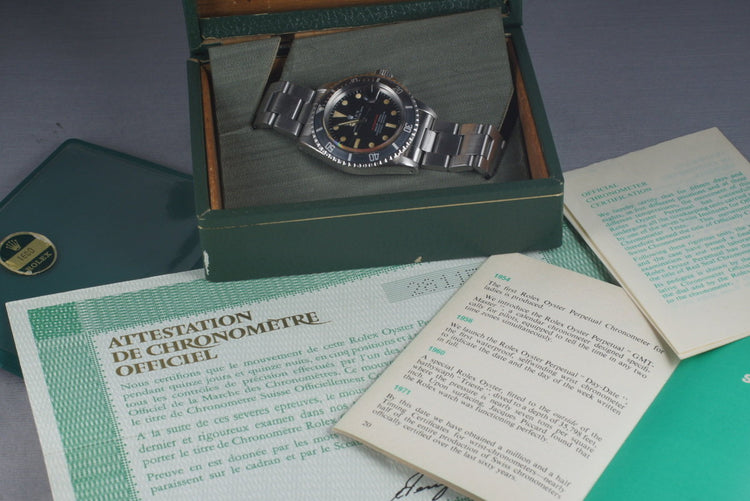 1970 Rolex Red Submariner 1680 with Box and Papers