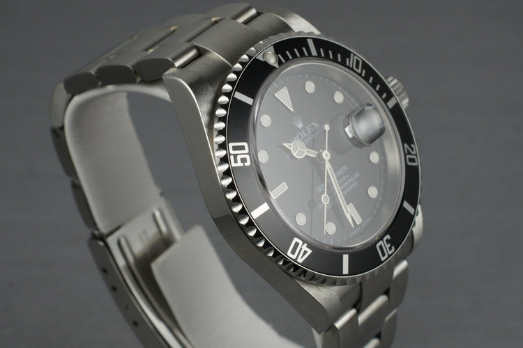 2006 Rolex Submariner 16610 with Box and Papers