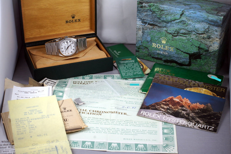1991 Rolex OysterQuartz DateJust 17000 with Box and Papers