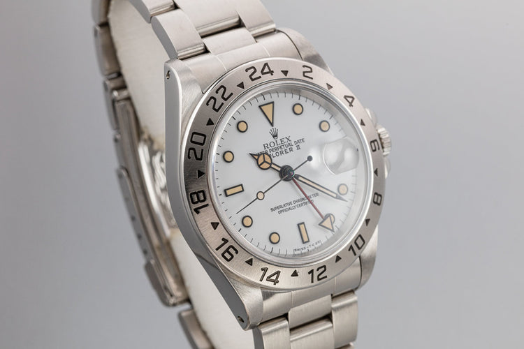 1995 Rolex Explorer II 16570 White Dial