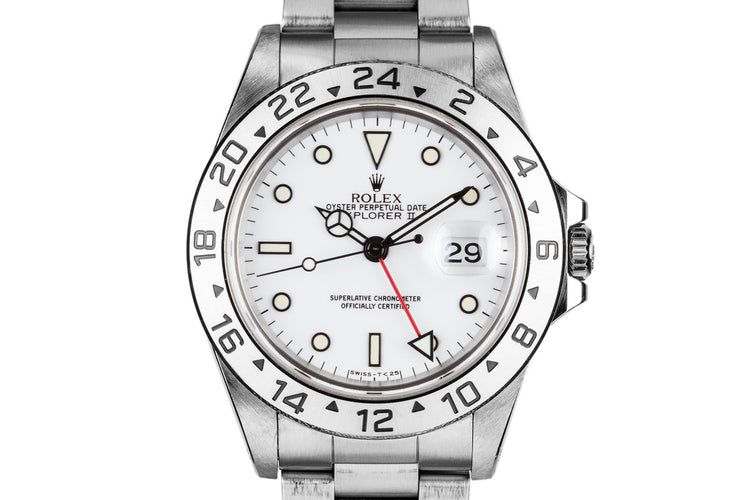 1995 Rolex Explorer II 16570 White Creamy Lume Dial with Box and Papers