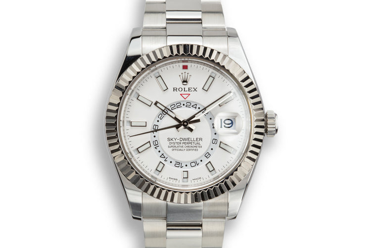 2018 Rolex Sky-Dweller 326934 Silver Dial with Box and Papers
