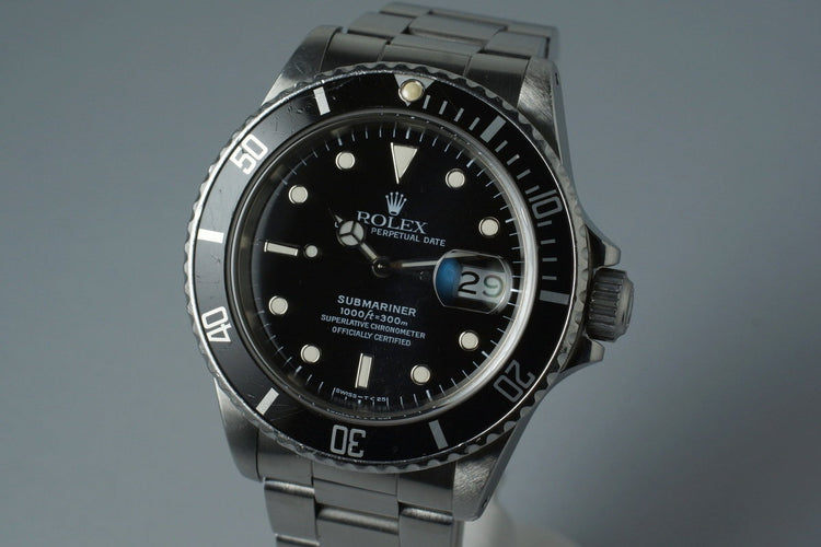 1988 Rolex Submariner 168000