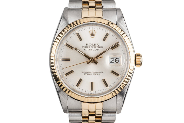1979 Rolex Two Tone DateJust 16013 Silver Dial