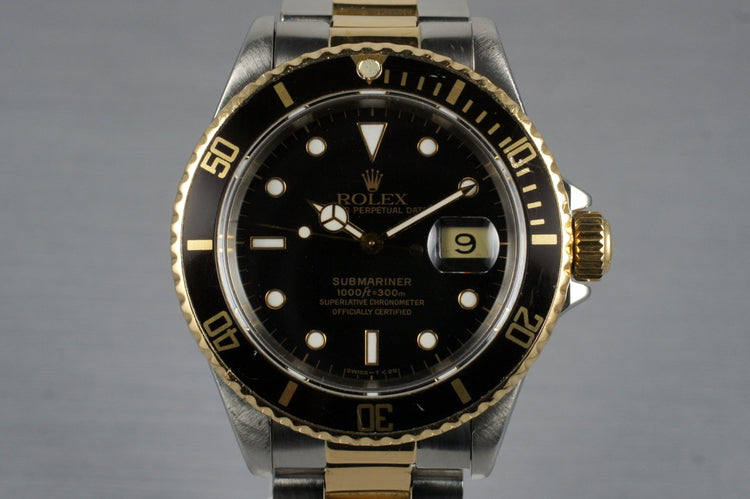 1991 Rolex 18K/SS Submariner 16613 with Box and Papers