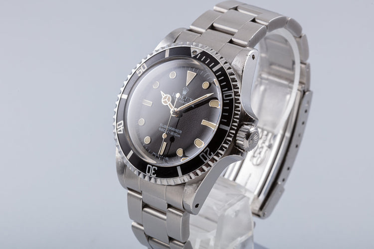 1984 Vintage Unpolished Rolex Submariner 5513 Glossy White Gold Surround Dial