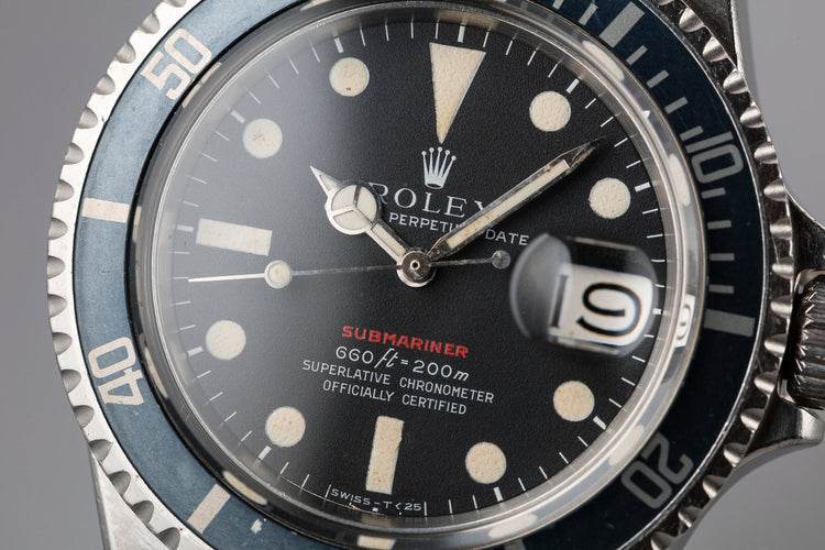1970 Rolex Red Submariner 1680 MK IV Dial with Service Papers