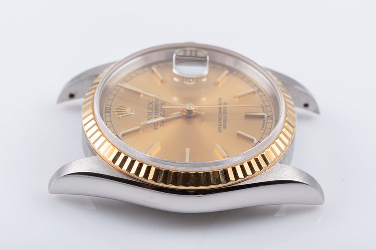 1995 Unpolished Rolex 18K/ST DateJust 16233 Gold Dial