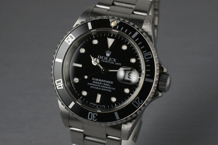 1995 Rolex Submariner 16610 with Box and Papers