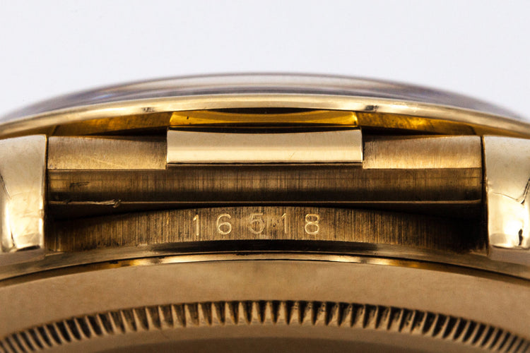 1999 Rolex YG Zenith Daytona 16518 Black Dial