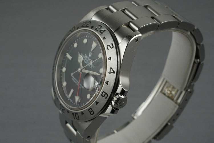 2000 Rolex Explorer II 16570 Black Dial with Box and Papers