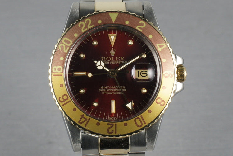Rolex GMT Two Tone 16753 with root beer nipple dial
