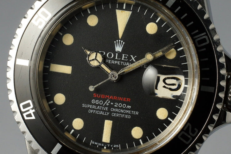 1970 Rolex Red Submariner 1680 Mark IV Dial