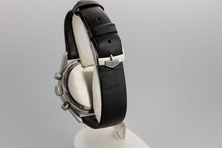 Heuer Carrera 2447 D with Early "Pie Pan" Dial and Sun Stamp Buckle