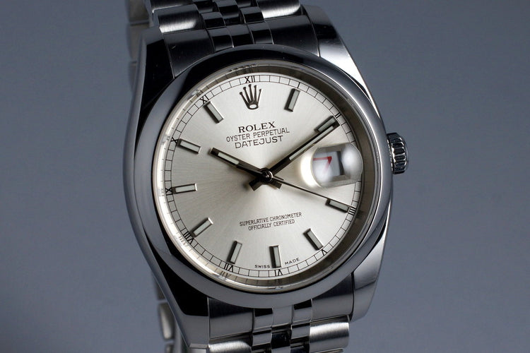 2005 Rolex Datejust 116200 Silver Dial