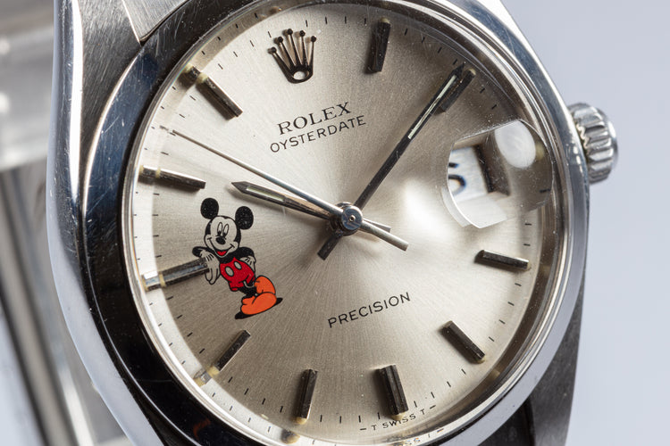 1977 Rolex Oyster Date Precision 6694 with Mickey Mouse and Box & Papers