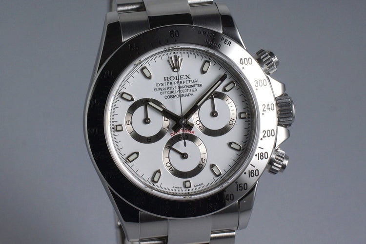 2014 Rolex Daytona 116520 White Dial with Box and Papers