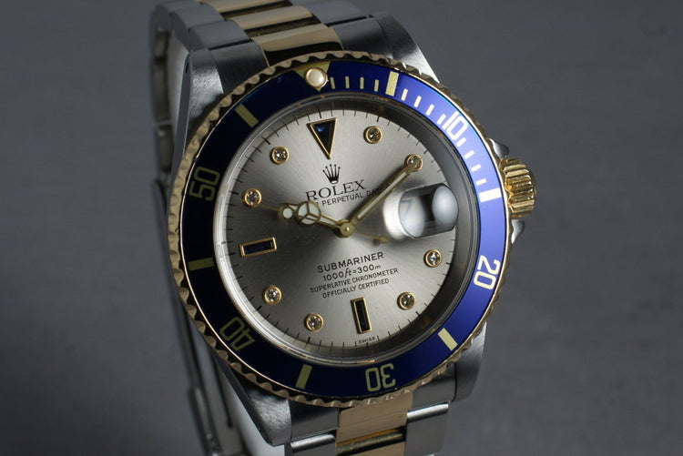 1999 Rolex 18K/SS Submariner 16613 Serti Dial