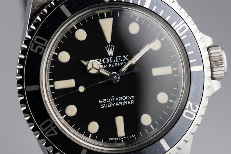1978 Rolex Submariner 5513 with Mark 1 Maxi Dial and Box and Papers