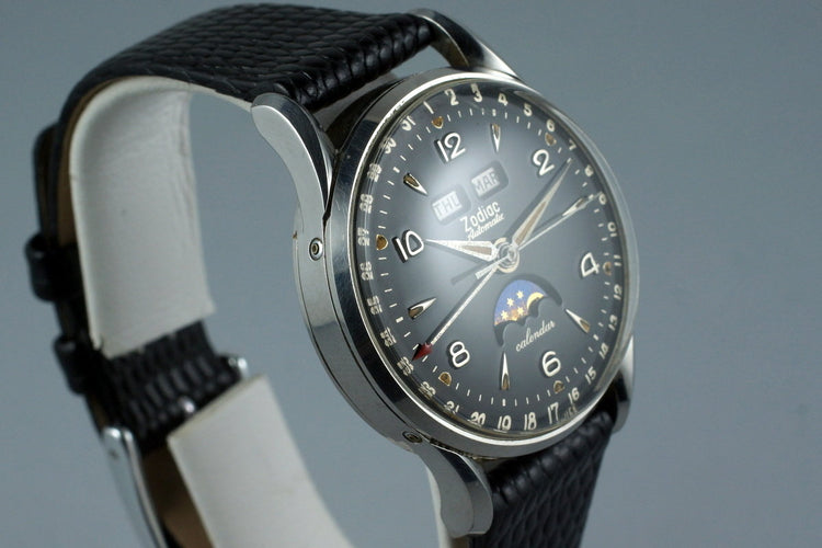 1958 Zodiac Triple Date Moonphase Automatic with Box and Papers