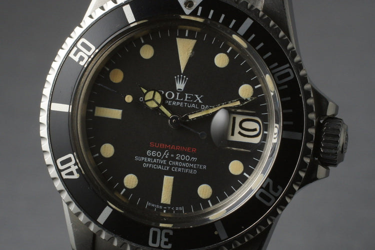 1972 Rolex Red Submariner 1680 with Box and Papers